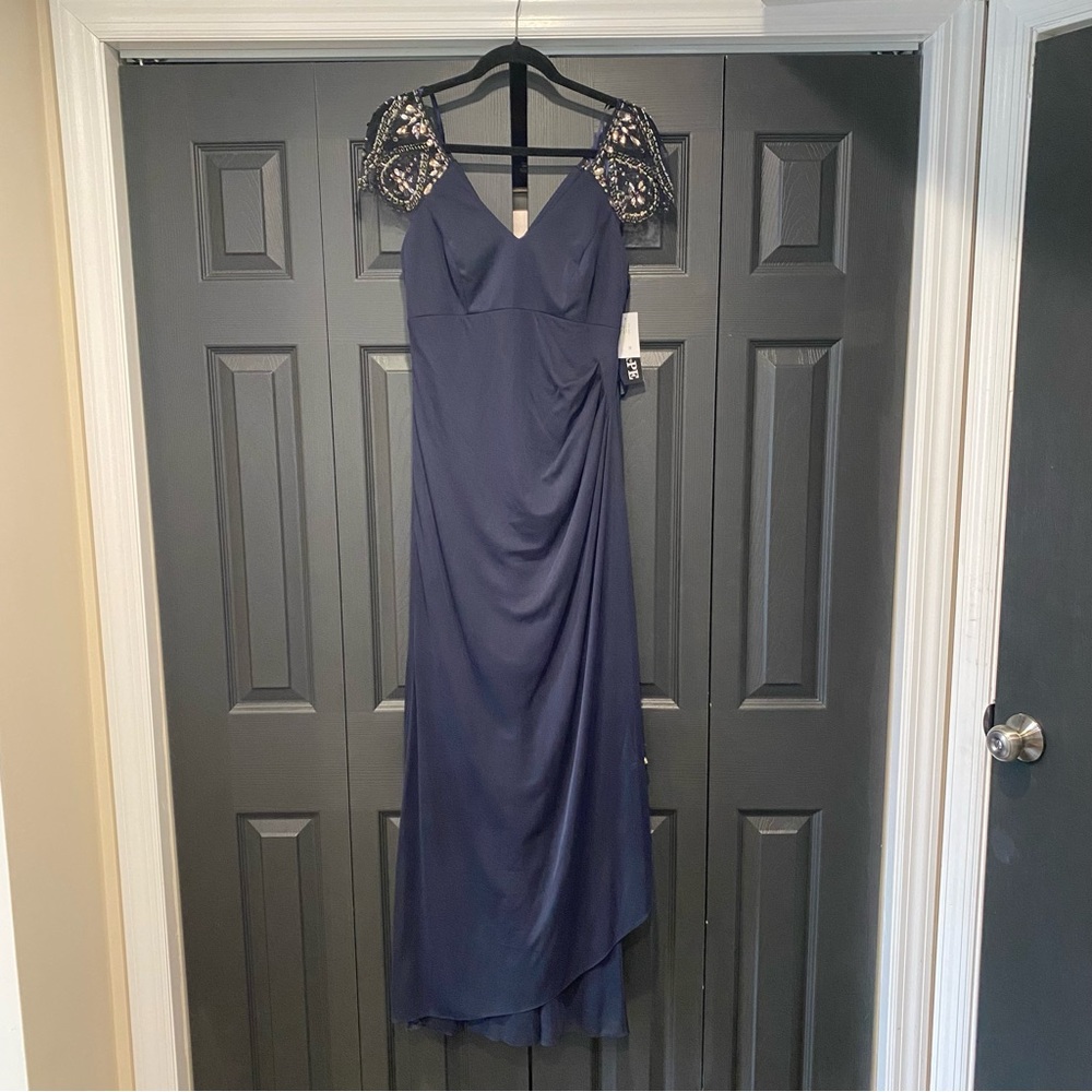 Navy Floor Length Gown